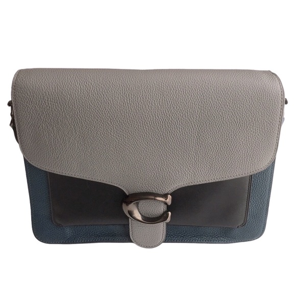Coach Tabby Color Block Blue Grey Shoulder Bag - Picture 5 of 16